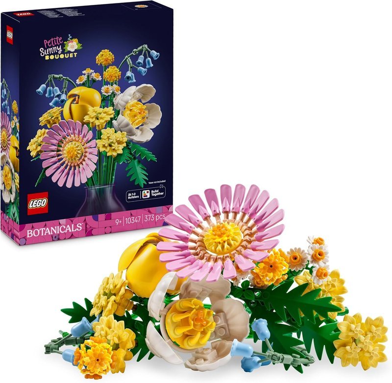 Boîte LEGO Botanicals 10347 avec le bouquet assemblé