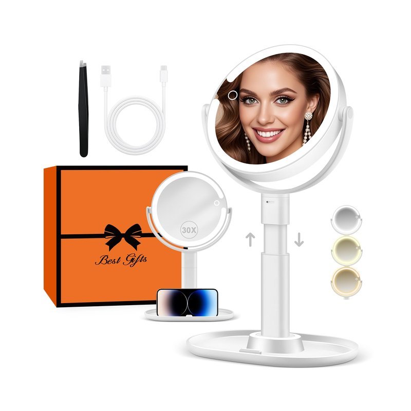Miroir maquillage LED éclairage 30X