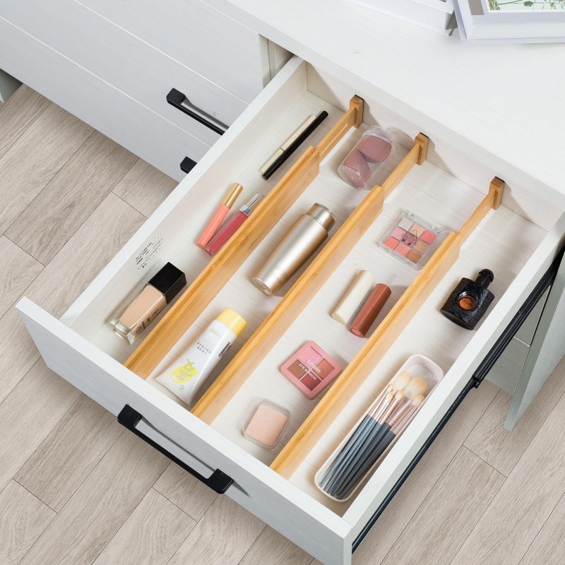 Organisateur tiroir bambou ajustable